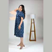 Vineshu Rayon Cape Maternity Dress with Feeding Zips, Adjustable Fit & Side Pocket