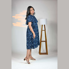 Vineshu Rayon Cape Maternity Dress with Feeding Zips, Adjustable Fit & Side Pocket