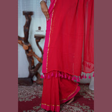 Mul Cotton Saree with Golden Lines – Festive Collection