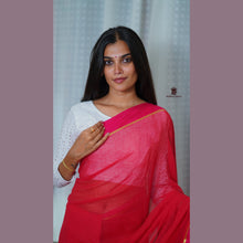 Mul Cotton Saree with Golden Lines – Festive Collection