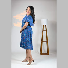 Vineshu Rayon Cape Maternity Dress with Feeding Zips, Adjustable Fit & Side Pocket