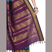 Timeless Tradition: Sundari Semi Handloom Gold Zari Cotton Saree