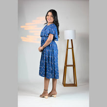 Vineshu Rayon Cape Maternity Dress with Feeding Zips, Adjustable Fit & Side Pocket