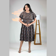 Vineshu Rayon Cape Maternity Dress with Feeding Zips, Adjustable Fit & Side Pocket