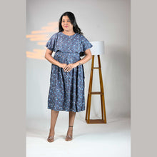 Vineshu Rayon Cape Maternity Dress with Feeding Zips, Adjustable Fit & Side Pocket