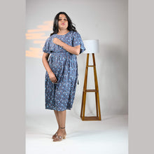 Vineshu Rayon Cape Maternity Dress with Feeding Zips, Adjustable Fit & Side Pocket