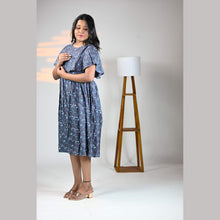 Vineshu Rayon Cape Maternity Dress with Feeding Zips, Adjustable Fit & Side Pocket