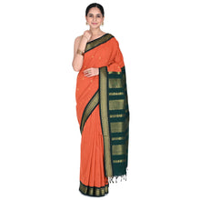 Timeless Tradition: Sundari Semi Handloom Gold Zari Cotton Saree