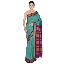 Timeless Tradition: Sundari Semi Handloom Gold Zari Cotton Saree