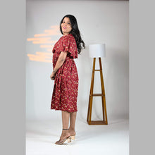 Vineshu Rayon Cape Maternity Dress with Feeding Zips, Adjustable Fit & Side Pocket