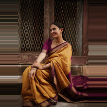 Sundari: Festival Finesse - Gold Zari Semi Handloom Pure Cotton