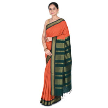 Timeless Tradition: Sundari Semi Handloom Gold Zari Cotton Saree