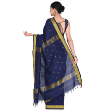 Nayanthara-Inspired Violet Colour Saree by Kaithari Nesavu – Handloom Elegance