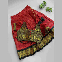 Traditional Kids Pavadai Sattai | Handloom Cotton Skirt & Top for Girls (1-2 Years)