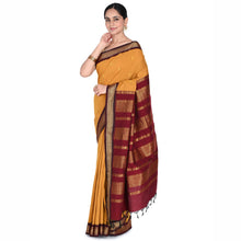 Timeless Tradition: Sundari Semi Handloom Gold Zari Cotton Saree