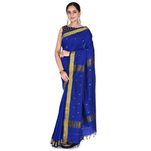 Nayanthara-Inspired Violet Colour Saree by Kaithari Nesavu – Handloom Elegance