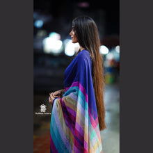 Rainbow Shade Mul Cotton Saree – 120 Count | Lightweight | 5.5 M | No Blouse | With Tassels