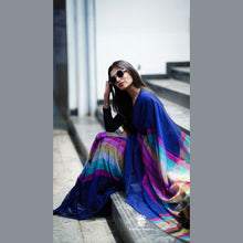 Rainbow Shade Mul Cotton Saree – 120 Count | Lightweight | 5.5 M | No Blouse | With Tassels