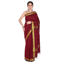 Nayanthara-Inspired Violet Colour Saree by Kaithari Nesavu – Handloom Elegance