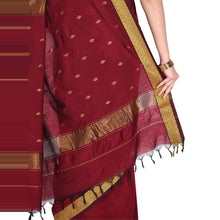 Nayanthara-Inspired Violet Colour Saree by Kaithari Nesavu – Handloom Elegance