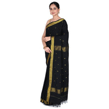 Nayanthara-Inspired Violet Colour Saree by Kaithari Nesavu – Handloom Elegance