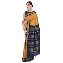 Timeless Tradition: Sundari Semi Handloom Gold Zari Cotton Saree
