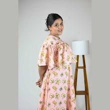 Georgette Floral Print Maternity Feeding Dress | Hidden Zip