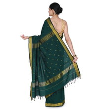 Nayanthara-Inspired Violet Colour Saree by Kaithari Nesavu – Handloom Elegance