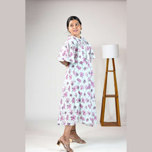 Georgette Floral Print Maternity Feeding Dress | Hidden Zip