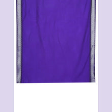 Purple fabric with a gray border on a light purple background
