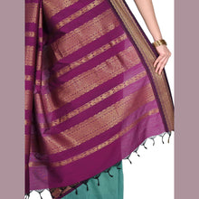 Timeless Tradition: Sundari Semi Handloom Gold Zari Cotton Saree