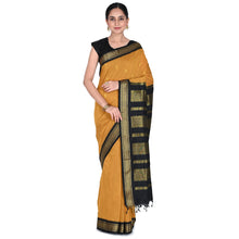 Timeless Tradition: Sundari Semi Handloom Gold Zari Cotton Saree