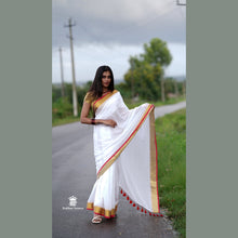 Onam Kerala Special 120 Count Mul Cotton Saree