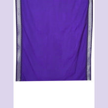 Purple fabric with silver border on a light purple background