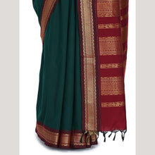 Timeless Tradition: Sundari Semi Handloom Gold Zari Cotton Saree