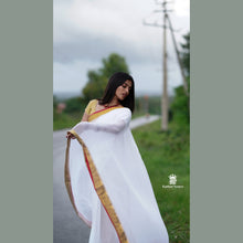 Onam Kerala Special 120 Count Mul Cotton Saree