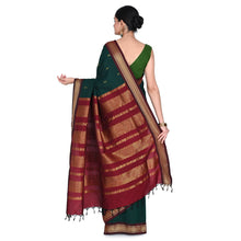 Timeless Tradition: Sundari Semi Handloom Gold Zari Cotton Saree