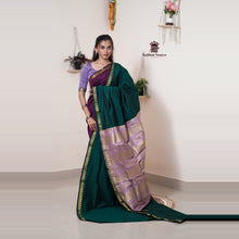 Madhavi Semi Handloom Saree : Gold and Cotton Perfection