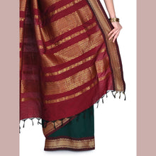 Timeless Tradition: Sundari Semi Handloom Gold Zari Cotton Saree