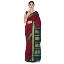 Timeless Tradition: Sundari Semi Handloom Gold Zari Cotton Saree