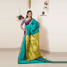 Madhavi Semi Handloom Saree : Gold and Cotton Perfection