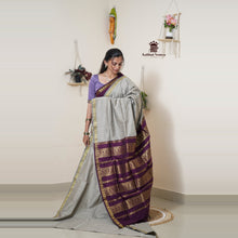 Madhavi Semi Handloom Saree : Gold and Cotton Perfection