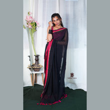 Mul Cotton Saree with Golden Lines – Festive Collection