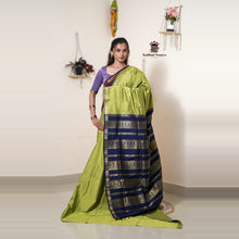 Madhavi Semi Handloom Saree : Gold and Cotton Perfection