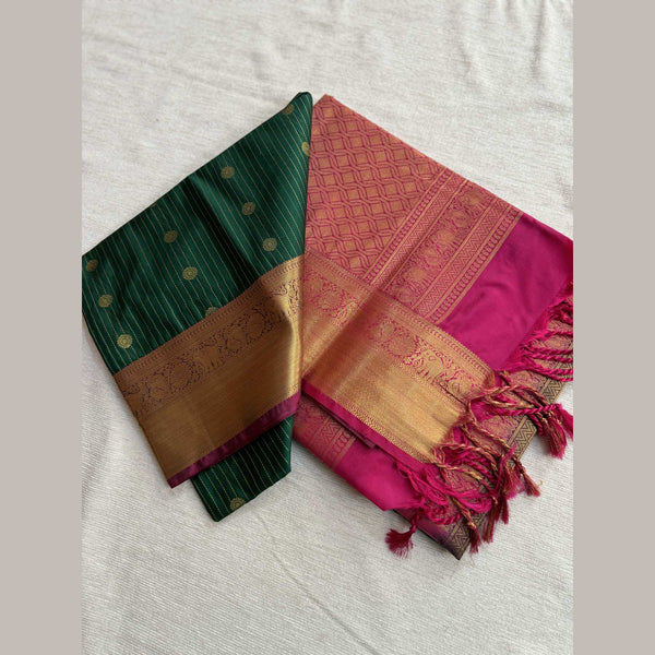 Kanchi Semi-Silk Sarees for Diwali | Kaithari Nesavu