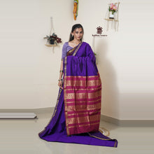 Madhavi Semi Handloom Saree : Gold and Cotton Perfection