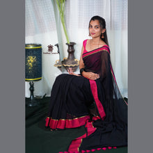 Mul Cotton Saree with Golden Lines – Festive Collection