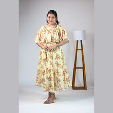 Georgette Floral Print Maternity Feeding Dress | Hidden Zip