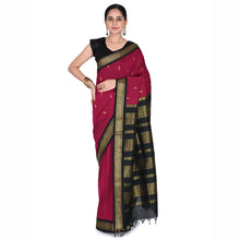 Timeless Tradition: Sundari Semi Handloom Gold Zari Cotton Saree