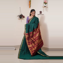 Madhavi Semi Handloom Saree : Gold and Cotton Perfection